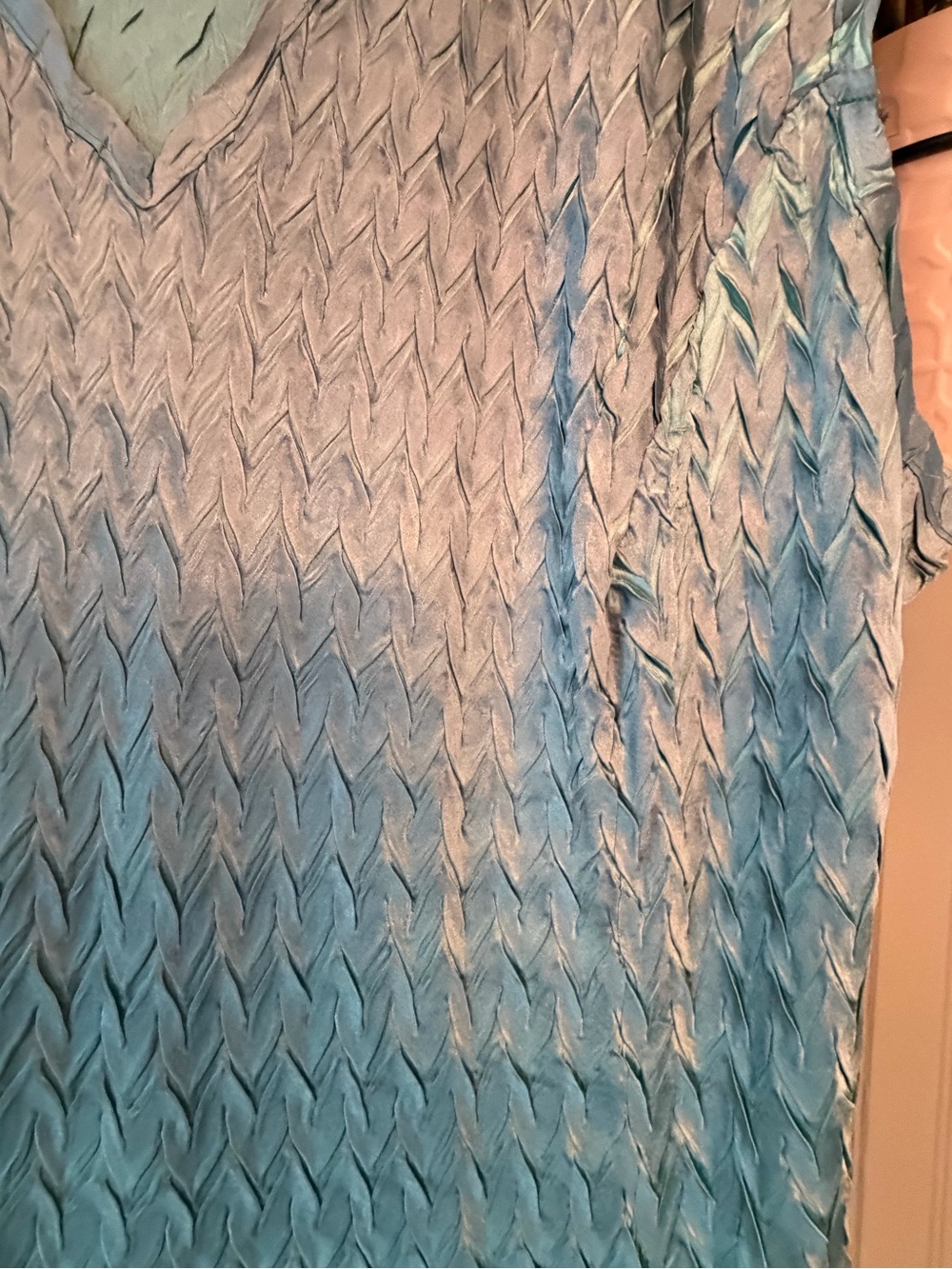 KOMAROV 2-Pc Pleated Maxi Dress & Jacket Set Blue Ombre Plus Size 3X Excellent - Picture 9 of 16